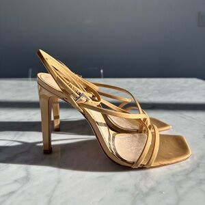 Schutz Nude Bari Leather Sandal